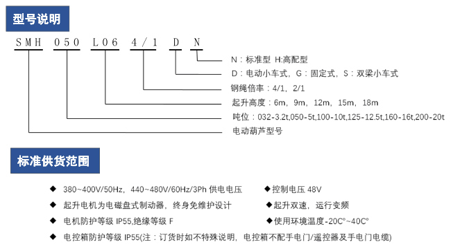 三马固定式欧式电动葫芦